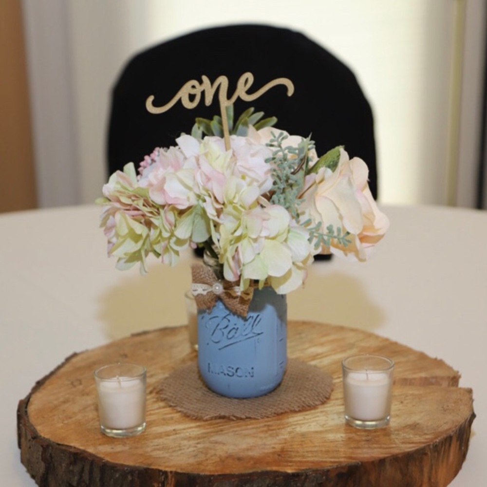 Gold wooden table numbers